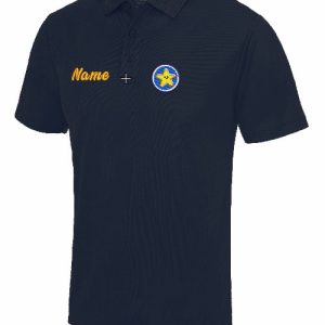 French Navy Unisex Polyester Polo Top for Chetwynd Primary Academy Staff