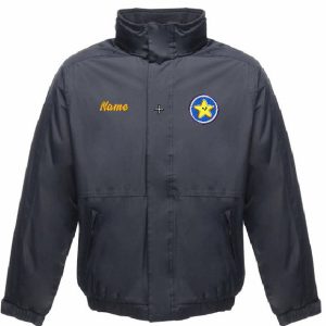 Navy Blue Dover Coat Waterproof Bomber Style Unisex for Chetwynd Primary Academy Staff