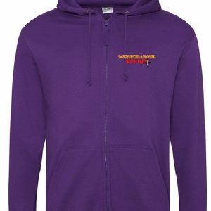 Purple Zip Hoodie for the 1st Stapleford and Trowell Scout Group