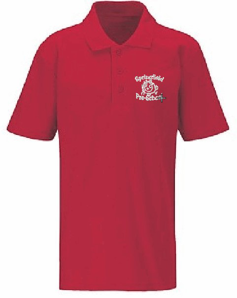 Red Polo Top for Springfield Pre-School Staff