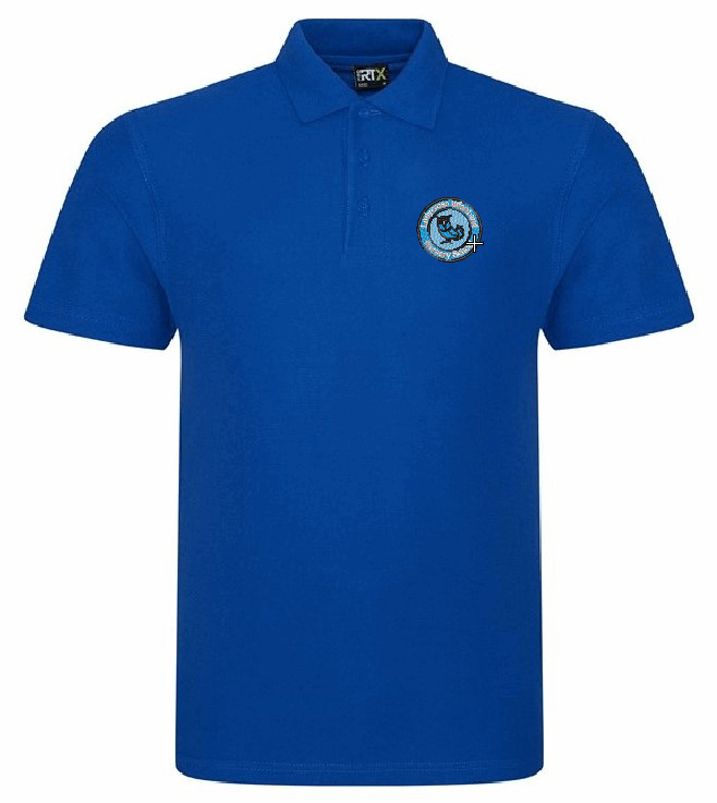 Royal Blue Unisex Polo Top for Ladycross Infant and Nursery School Staff