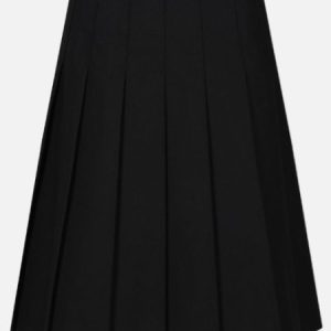 Black Stitched Down Pleated Skirt