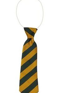 Green and Gold Elasticated Tie for Bramcote C of E Primary School